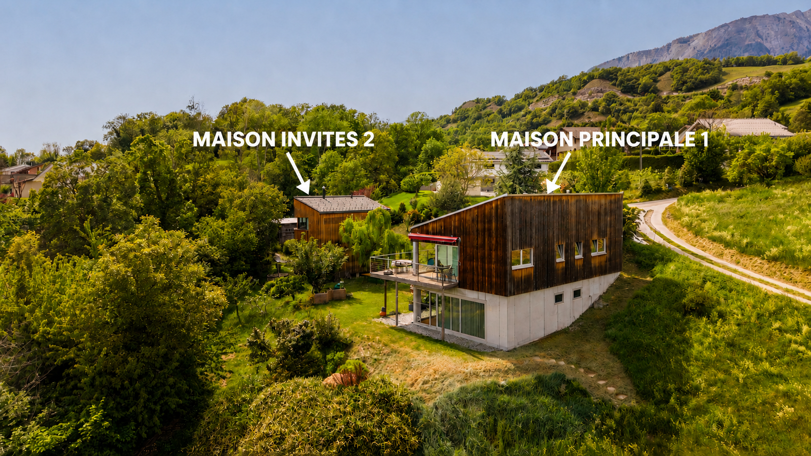 Deux maisons d'architecte dans un écrin naturel préservé à Ayent